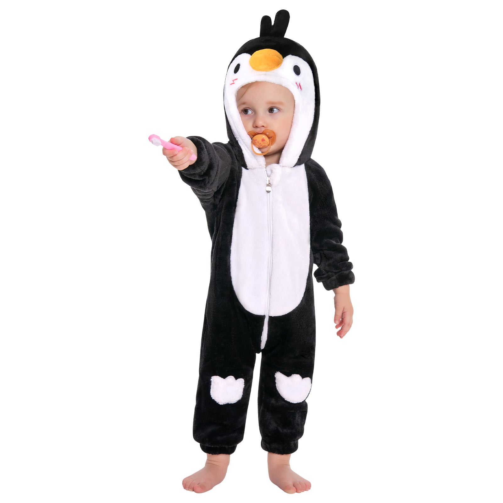OLAOLA Baby Penguin Pajamas Animal Onesie Toddler Romper Plush Dress Up Infant Outfits Birthday Party Sleepwear