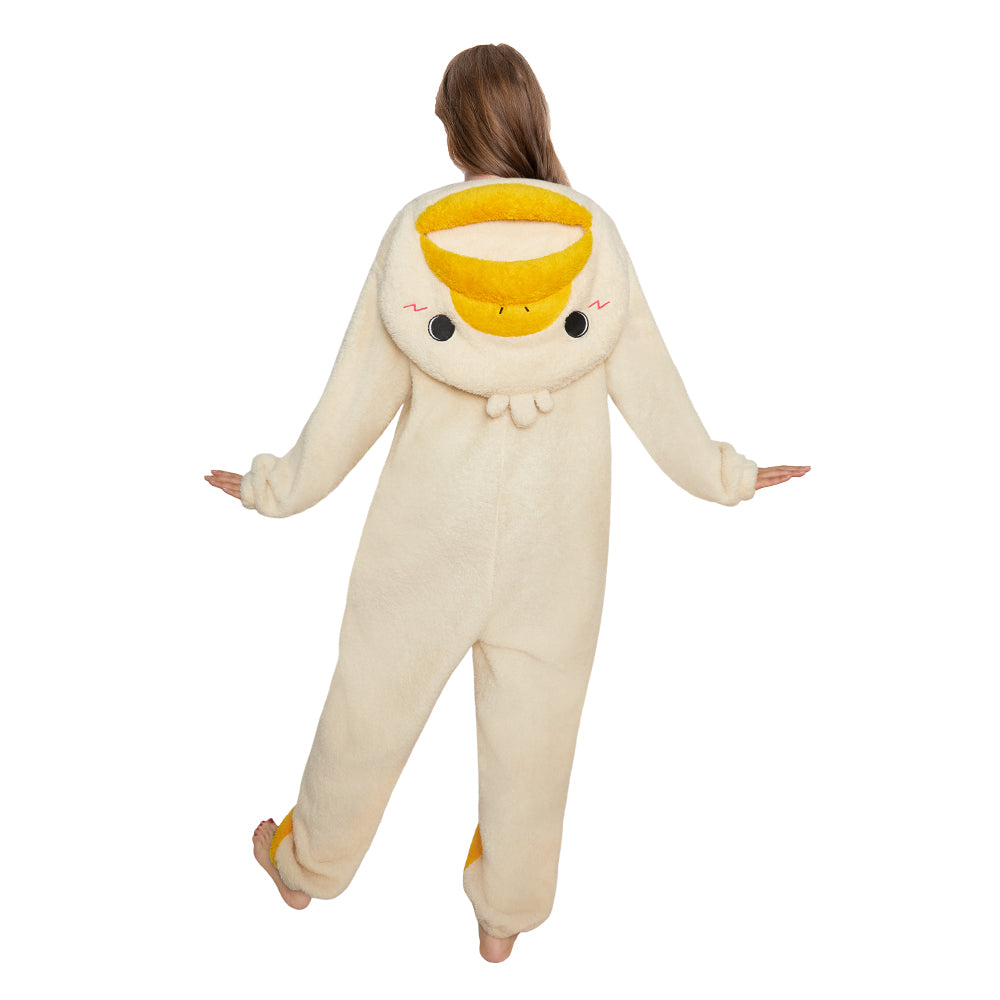 OLAOLA Big-Headed Goose Animals Onesie Oversized Wearable Hoodie Warm Skin Pajamas Jumpsuit Halloween Christmas Costume For Adult