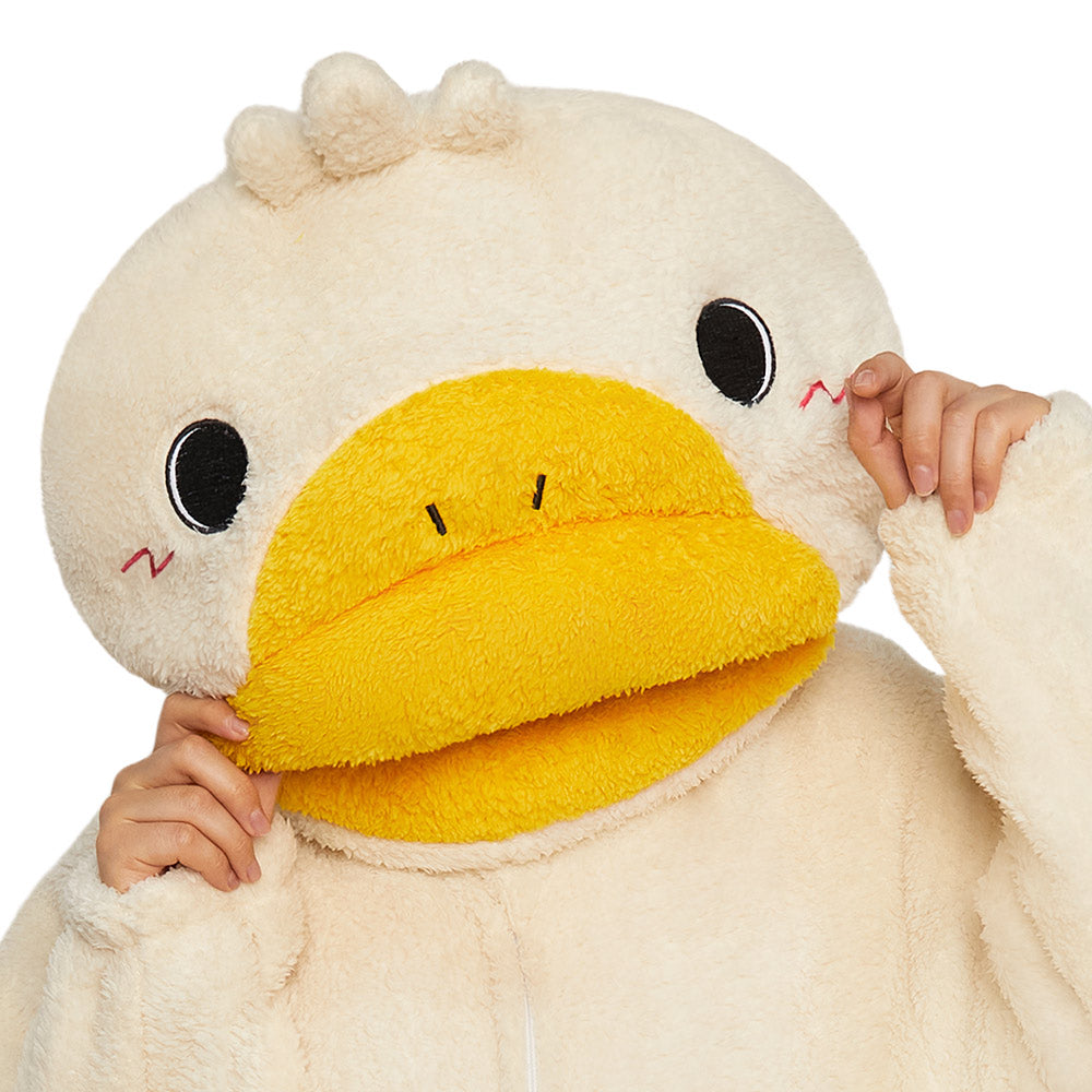 OLAOLA Big-Headed Goose Animals Onesie Oversized Wearable Hoodie Warm Skin Pajamas Jumpsuit Halloween Christmas Costume For Adult