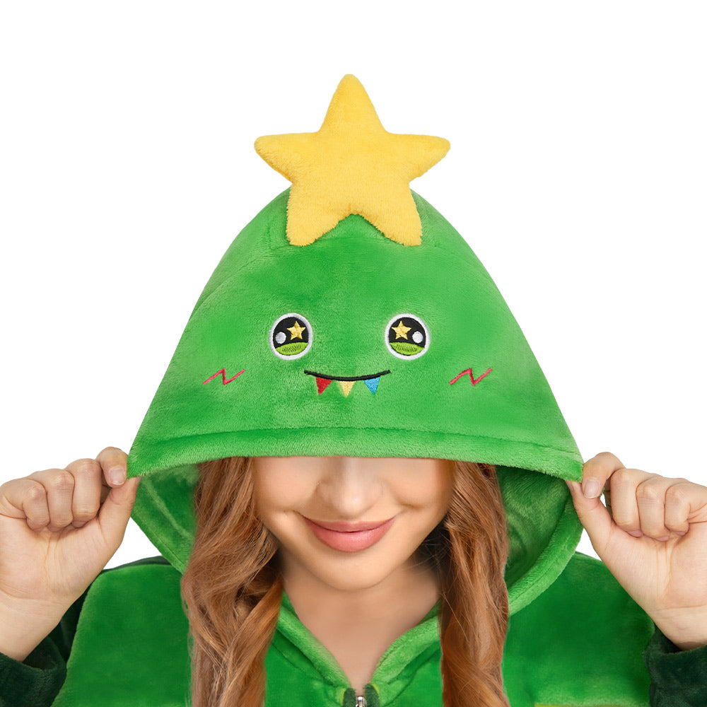 OLAOLA Christmas Tree Christmas Onesie Soft Cozy Loungewear Winter One Piece Pajamas Halloween Funny Costume For Unisex Adult