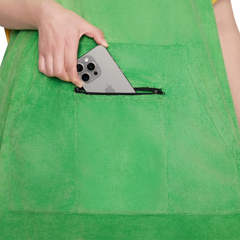 OLAOLA Dinosaur Surf Poncho Changing Towel Swim Robe With Pocket Plus Size Beach Towels Quick Dry Terry Cloth Cover-Up Hood