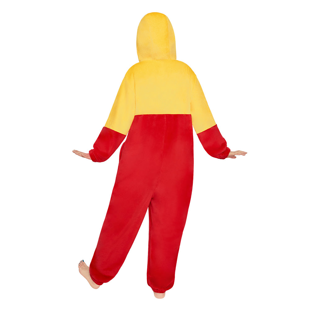 OLAOLA French Fries Food Onesie Soft Cozy Loungewear Winter Unisex Adult One Piece Pajamas Halloween Christmas Funny Costume