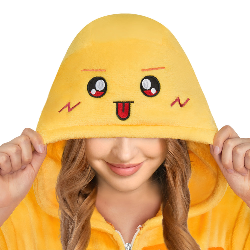 OLAOLA French Fries Food Onesie Soft Cozy Loungewear Winter Unisex Adult One Piece Pajamas Halloween Christmas Funny Costume