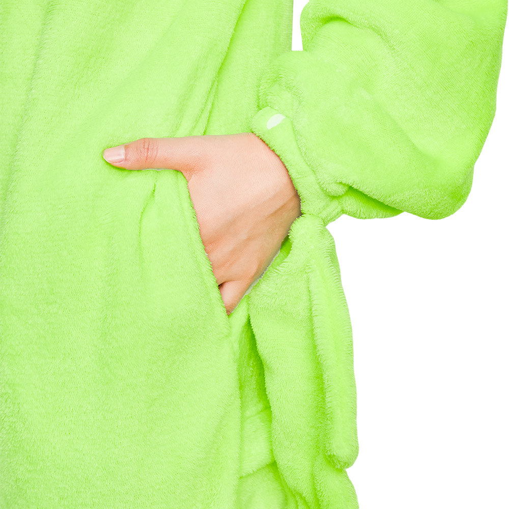 OLAOLA Green Alien Pajamas Animals Onesie Plush Warm Home One Piece Homewear For Adult Sleepwear Halloween Party Suit