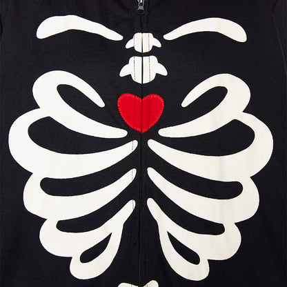 OLAOLA Halloween Skeleton Glow In The Dark Pajamas Plush Animal Onesie Adult Soft Skull Sleepwear Carnival Party Suit