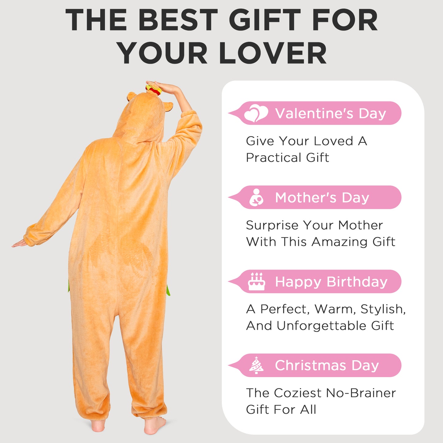 OLAOLA Hamburger Capybara Pajamas Animals Onesie Plush Warm Home One Piece For Adult Unisex Halloween Costume