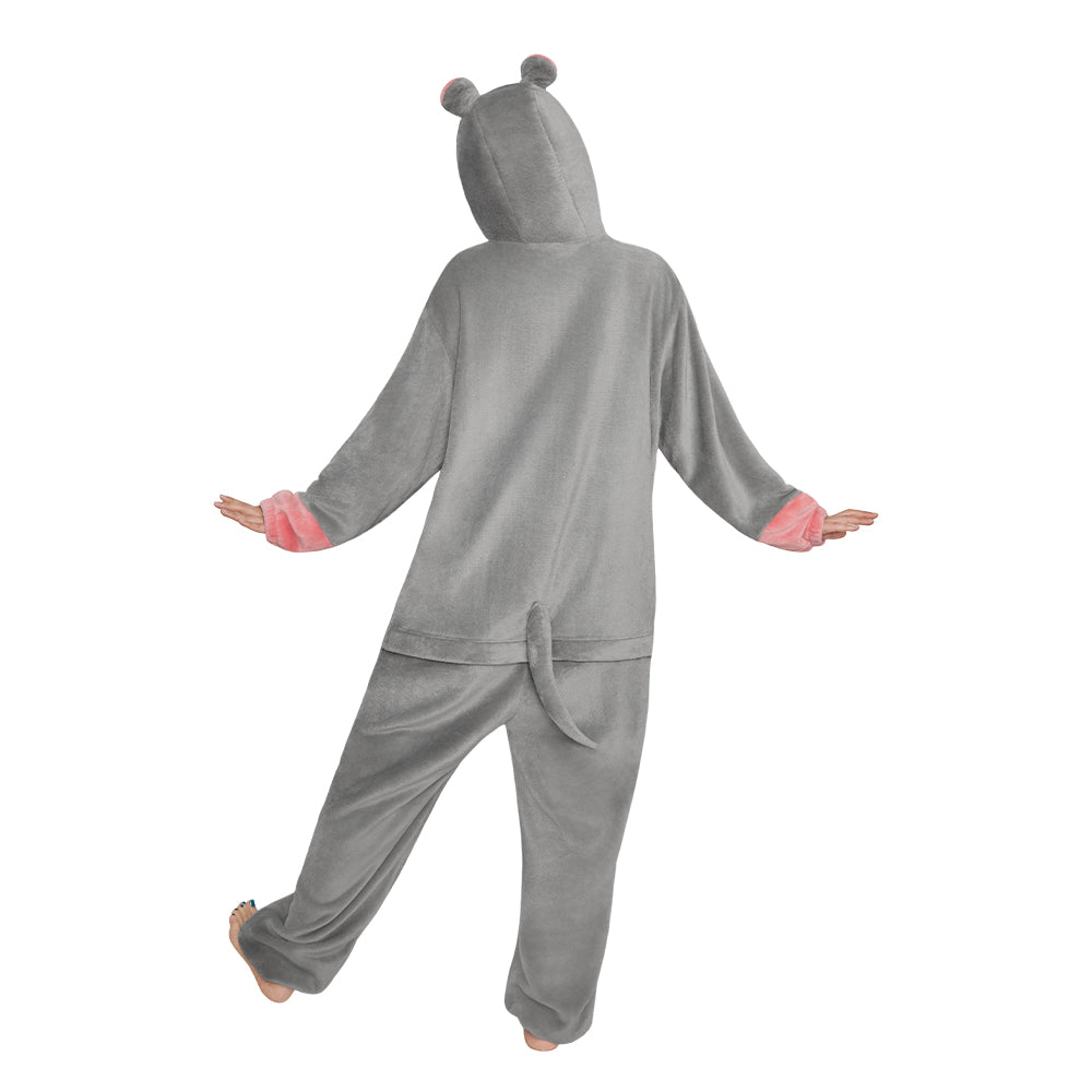 OLAOLA Hippopotamus Animals Onesie Soft Hippo Loungewear Cozy Winter Unisex Adult One Piece Pajamas Halloween Costume