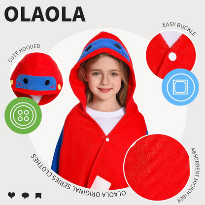 OLAOLA Kids Car Printed Hooded Beach Towels Soft Absorbent Swim Pool Towels Poncho Toddler Bath Towel Wrap Poncho for Boys Girls