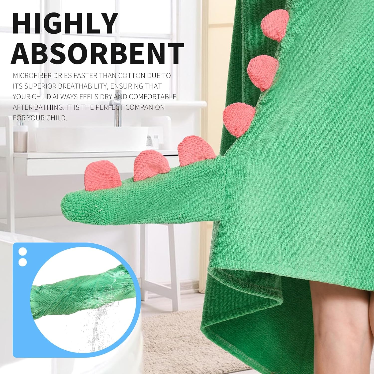 OLAOLA Kids Dinosaur Animal Beach Towels Blanket Plush Soft Absorbent Microfibre Outdoor Homewear