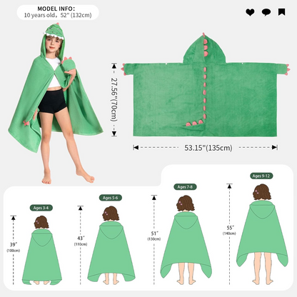 OLAOLA Kids Dinosaur Animal Beach Towels Blanket Plush Soft Absorbent Microfibre Outdoor Homewear