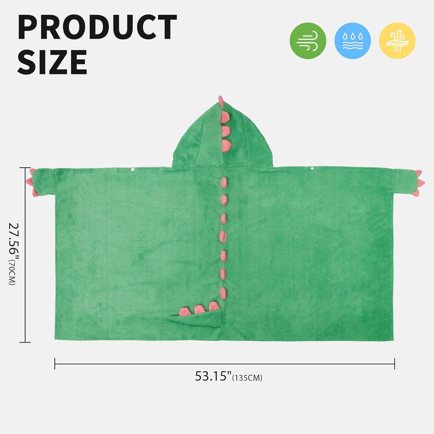 OLAOLA Kids Dinosaur Animal Beach Towels Blanket Plush Soft Absorbent Microfibre Outdoor Homewear