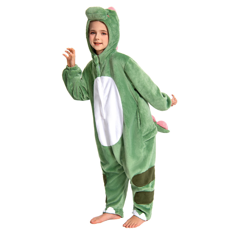 OLAOLA Kids Dinosaur Animal Onesie Plush Soft Flannel Warm Home Pajamas One-Piece Sleepwear