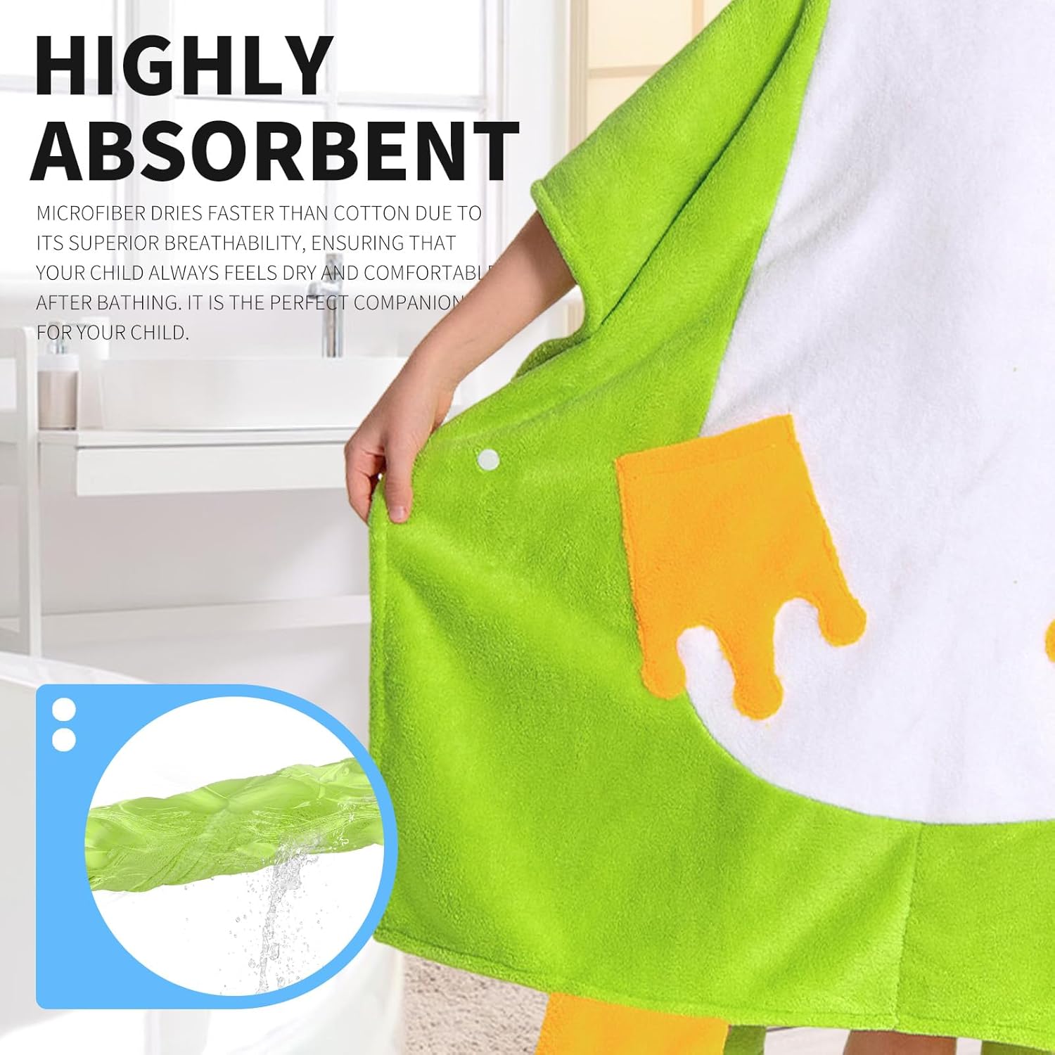 OLAOLA Kids Frog Animal Beach Bath Towels Blanket Plush Soft Coral Fleece Homewear Swim Robe