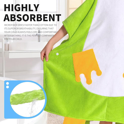 OLAOLA Kids Frog Animal Beach Bath Towels Blanket Plush Soft Coral Fleece Homewear Swim Robe