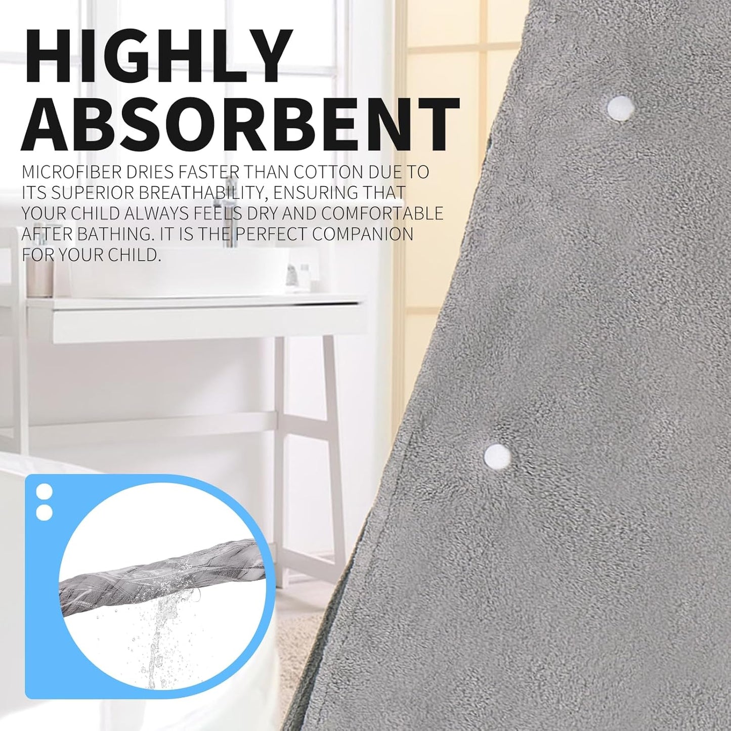 OLAOLA Kids Gray Cat Bathrobe Blanket Animal Onesie Beach Towels Soft Absorbent Coral Fleece Pool Swim Towel