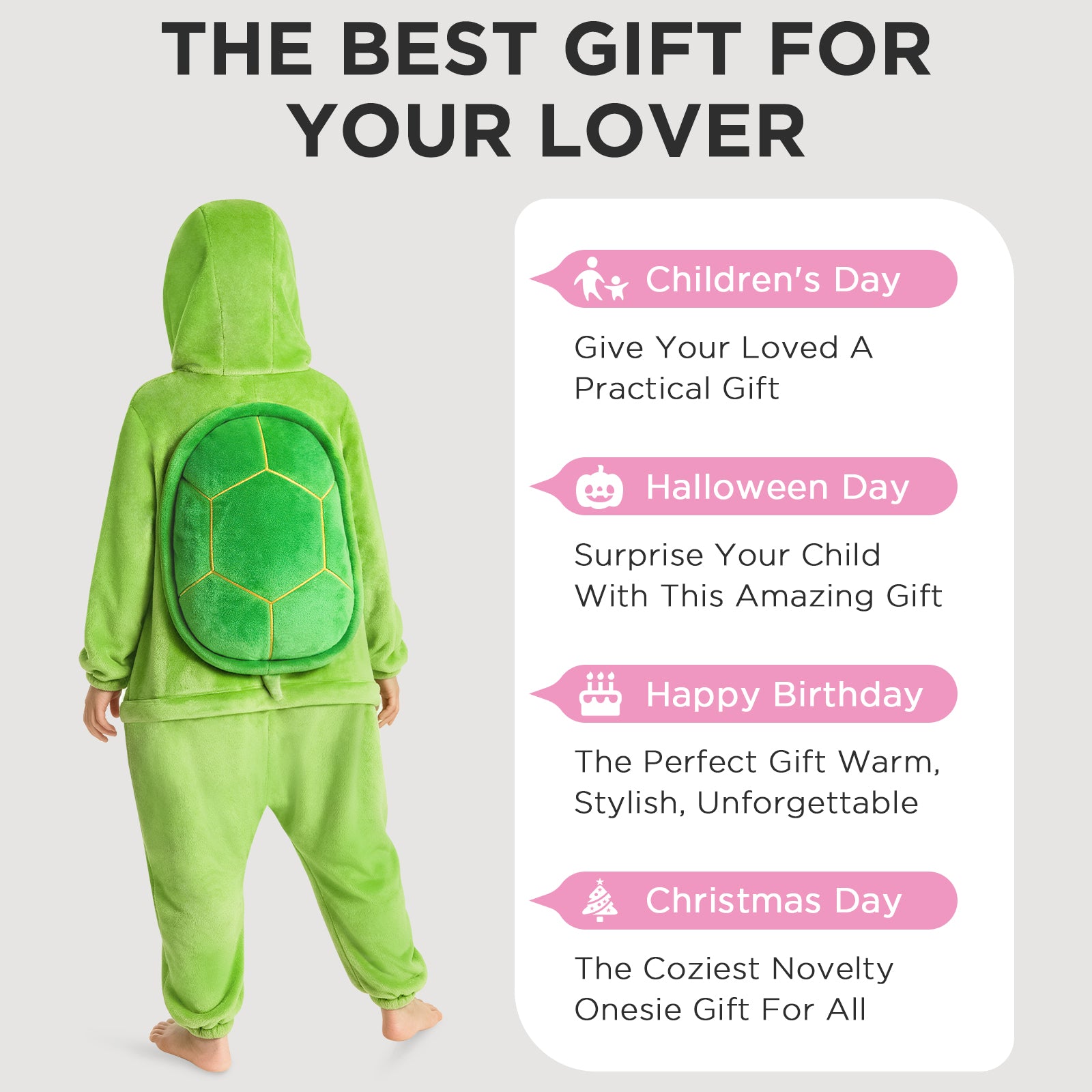 OLAOLA Kids Green Sea Turtle Animal Onesie Children Jumpsuit Soft Cozy Flannel Pajamas Halloween Cosplay Costume
