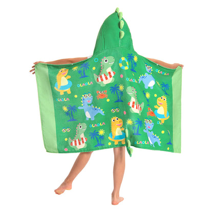 OLAOLA Kids Printed Beach Dinosaur Animal Beach Towels Blanket Plush Soft Absorbent Microfibre Outdoor Homewear