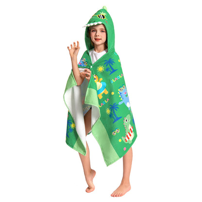 OLAOLA Kids Printed Beach Dinosaur Animal Beach Towels Blanket Plush Soft Absorbent Microfibre Outdoor Homewear