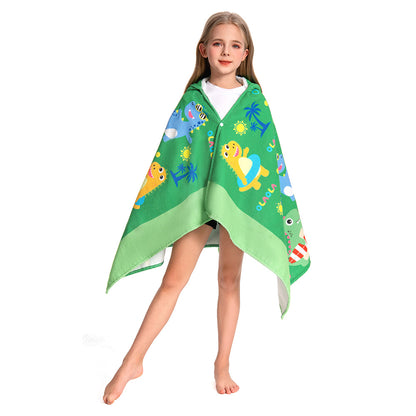 OLAOLA Kids Printed Beach Dinosaur Animal Beach Towels Blanket Plush Soft Absorbent Microfibre Outdoor Homewear