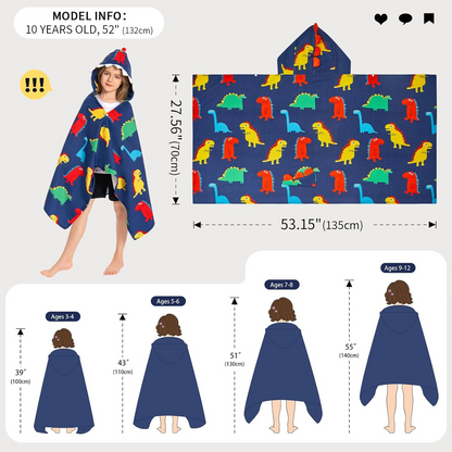 OLAOLA Kids Printed Space Dinosaur Animal Beach Towels Blanket Plush Soft Absorbent Microfibre Outdoor Homewear