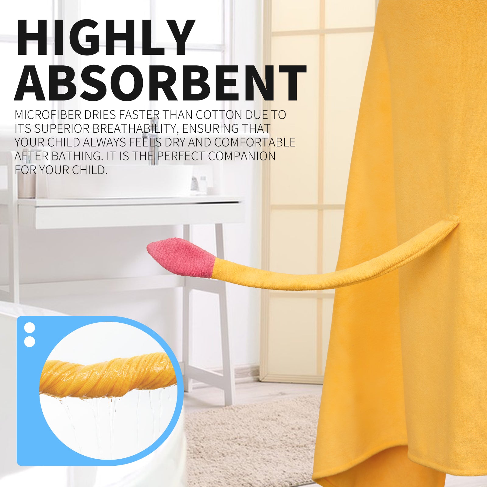 OLAOLA Lion Hooded Towel For Kids Soft Thick Bath Beach Towel Absorbent Toddler Bath Towel Wrap Swim Pool Towels Poncho For 3-12 Years Boys Girls