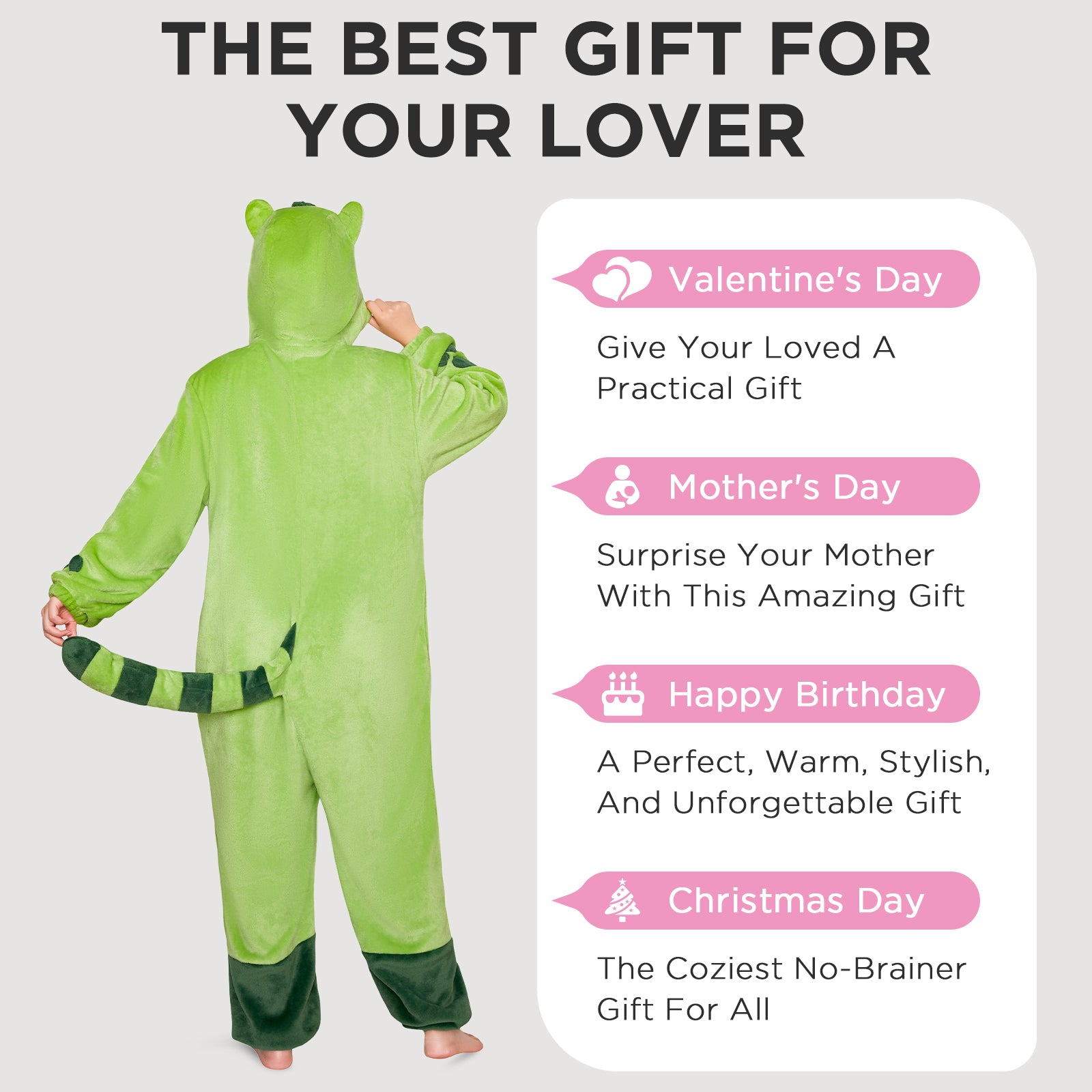 OLAOLA Matcha Boba Raccoon Pajamas Green Animals Onesie Plush Warm Home One Piece For Adult Unisex Halloween Costume
