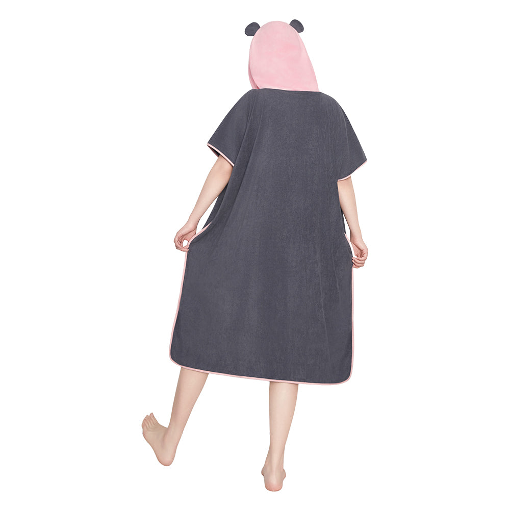 OLAOLA Opossum Beach Towels Surf Poncho Changing Towel Swim Robe With Pocket Plus Size Quick Dry Terry Cloth Cover-Up Hood