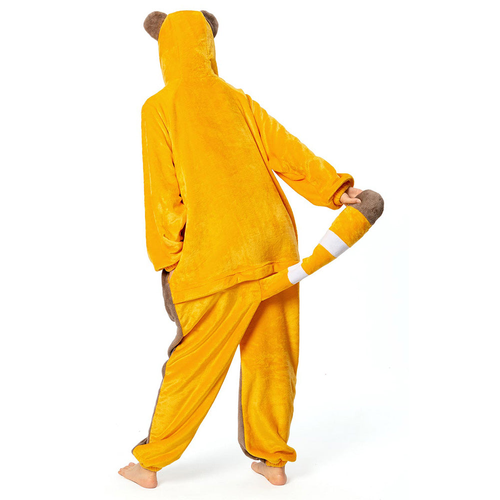 OLAOLA Red Panda Onesie Pajamas for Adults Unisex Plush Animal One-Piece Sleepwear Warm Cozy Costume Home Loungewear