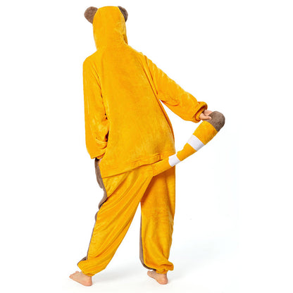 OLAOLA Red Panda Onesie Pajamas for Adults Unisex Plush Animal One-Piece Sleepwear Warm Cozy Costume Home Loungewear