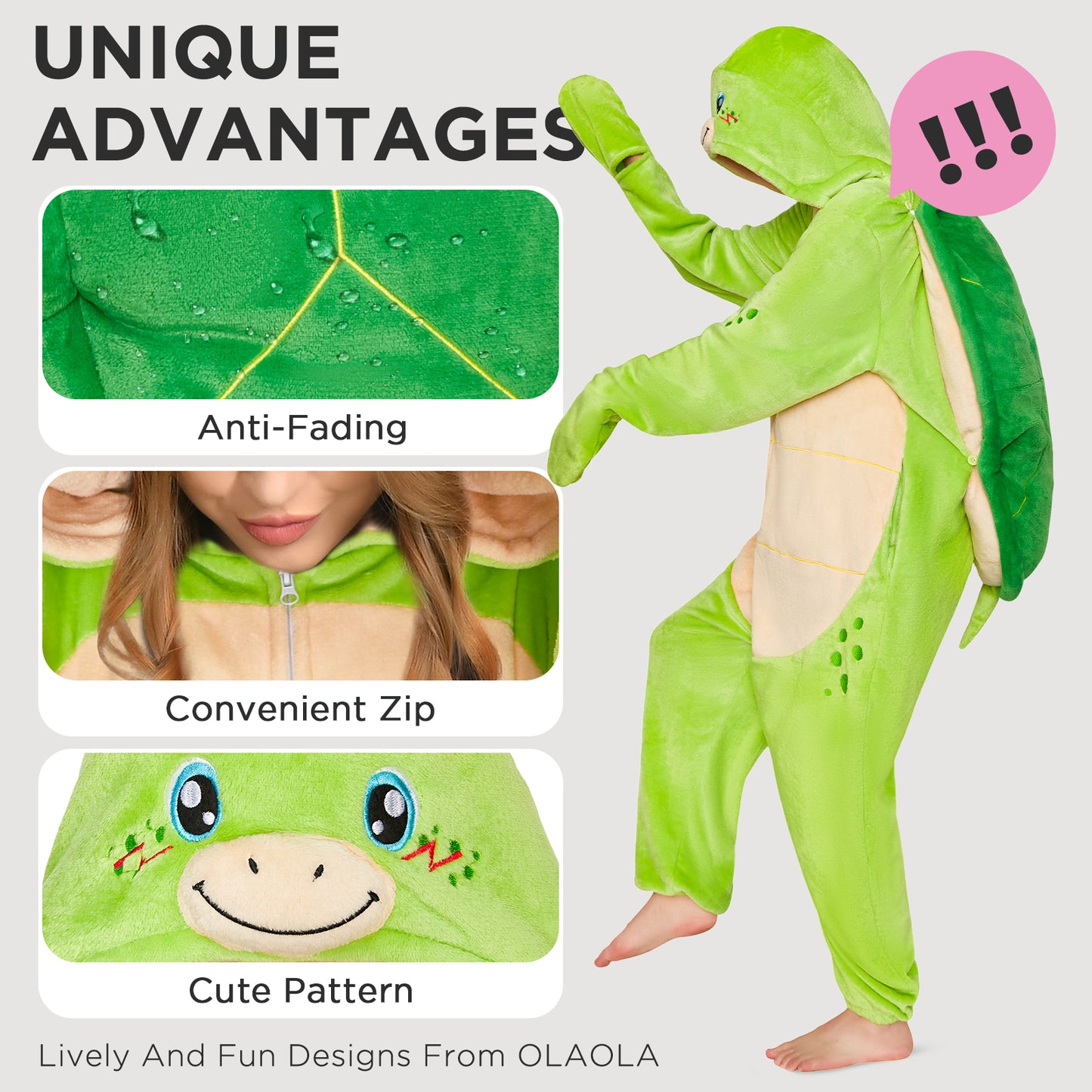OLAOLA Sea Turtle Pajamas Animals Onesie Plush Warm Home One Piece For Adult Unisex Halloween Costume
