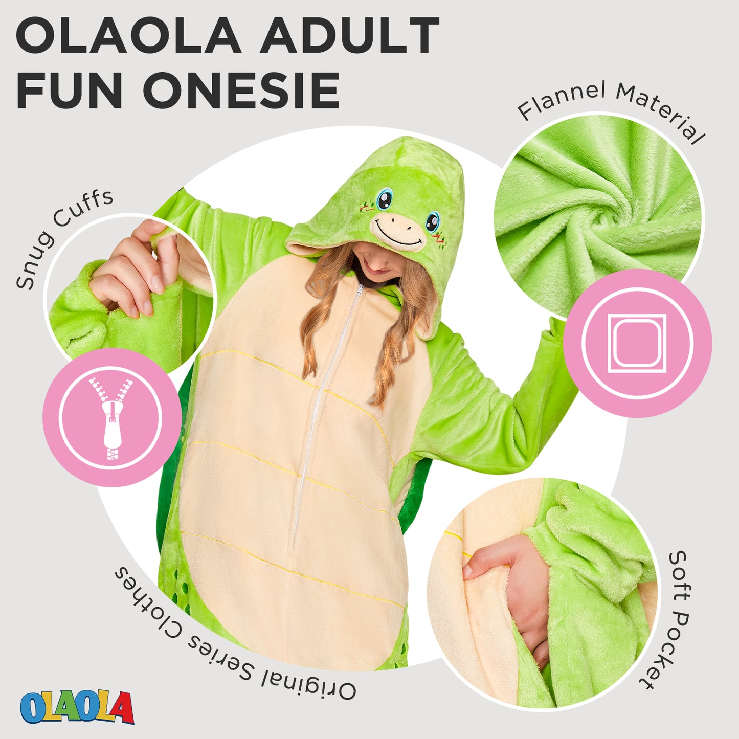 OLAOLA Sea Turtle Pajamas Animals Onesie Plush Warm Home One Piece For Adult Unisex Halloween Costume