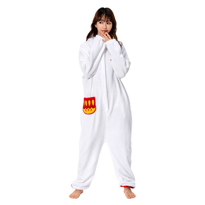 OLAOLA Unisex Adult Plush Chick Animals Onesie Pajamas Warm Home One-Piece Sleepwear
