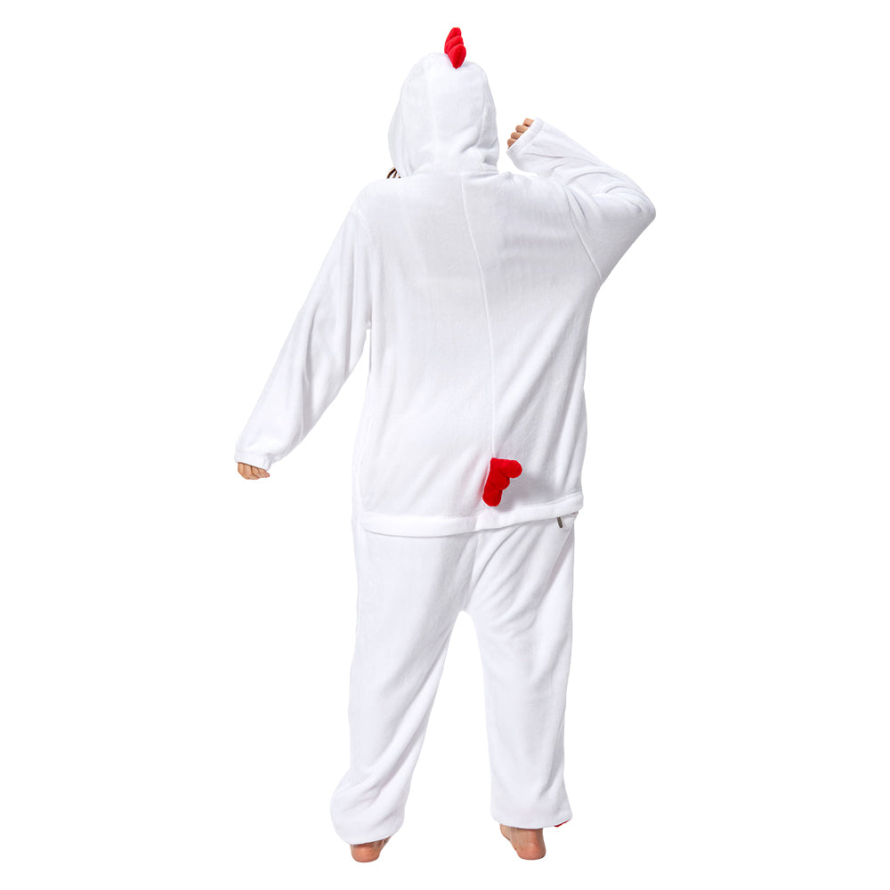 OLAOLA Unisex Adult Plush Chick Animals Onesie Pajamas Warm Home One-Piece Sleepwear