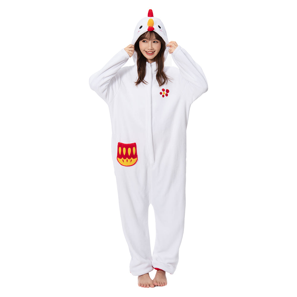 OLAOLA Unisex Adult Plush Chick Animals Onesie Pajamas Warm Home One-Piece Sleepwear