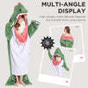 OLAOLA Unisex Adult Plush Dinosaur Blanket Animals Onesie Pajamas Wearable Warm Home One-Piece Sleepwear