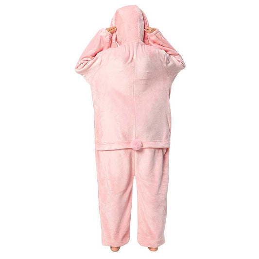 OLAOLA Unisex Adult Plush Bunny Animals Onesie Pajamas Warm Home One-Piece Sleepwear