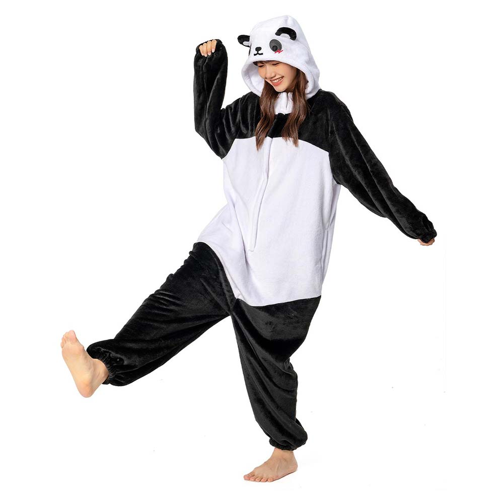 OLAOLA Unisex Adult Plush Giant Panda Animals Onesie Pajamas Warm Home One-Piece Sleepwear