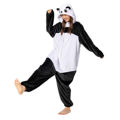 OLAOLA Unisex Adult Plush Giant Panda Animals Onesie Pajamas Warm Home One-Piece Sleepwear