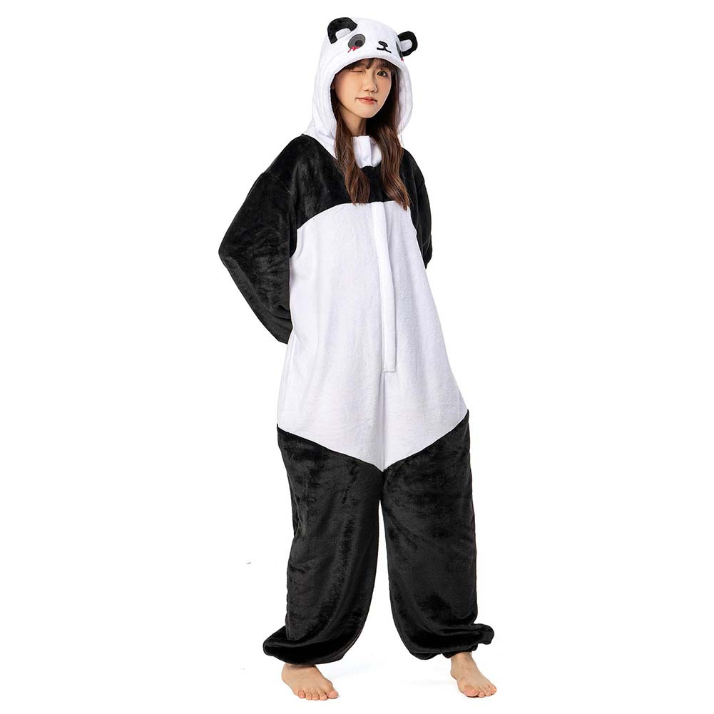 OLAOLA Unisex Adult Plush Giant Panda Animals Onesie Pajamas Warm Home One-Piece Sleepwear