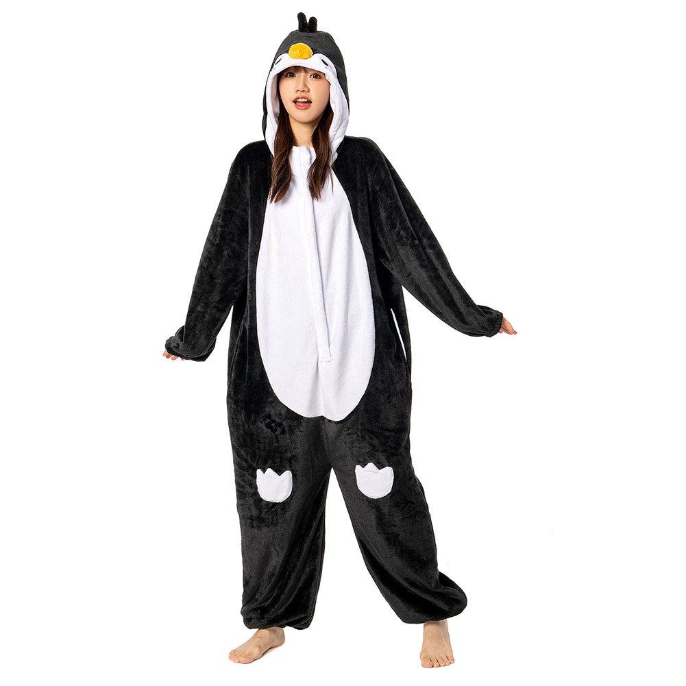 OLAOLA Unisex Adult Plush Penguin Animals Onesie Pajamas Warm Home One-Piece Sleepwear