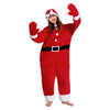 OLAOLA Unisex Adult Plush Santa Claus Onesie Christmas Pajamas