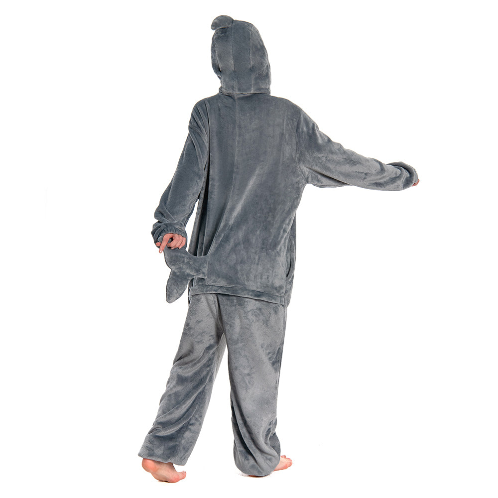 OLAOLA Unisex Adult Plush Shark Animals Onesie Pajamas Warm Home One-Piece Sleepwear