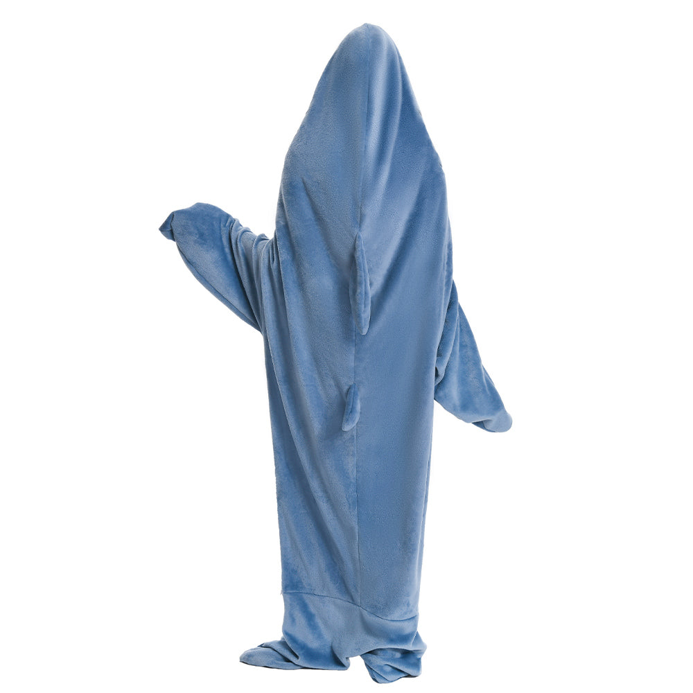 OLAOLA Unisex Adult Plush Shark Blanket Animals Onesie Pajamas Wearable Warm Home One-Piece Sleepwear