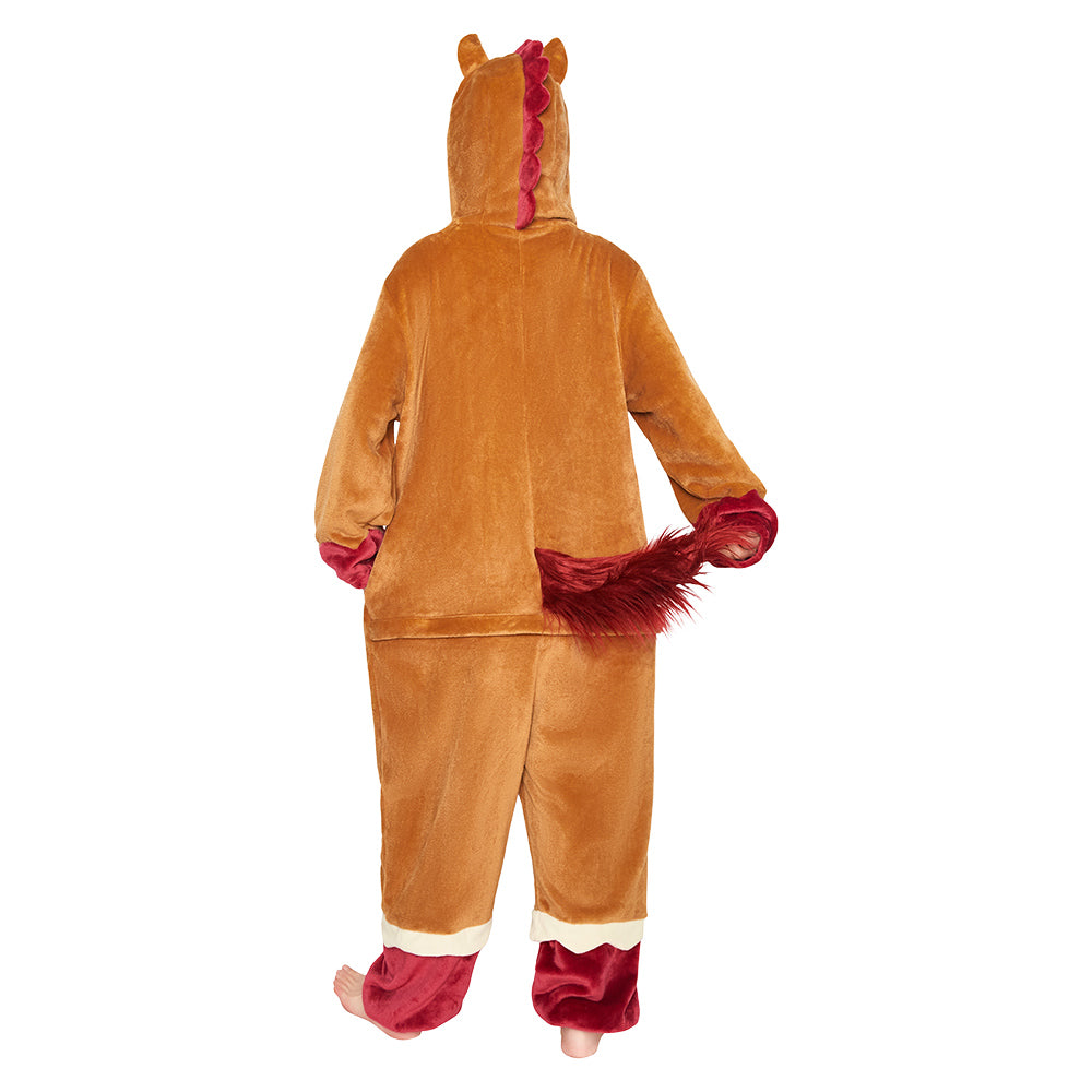 OLAOLA Zodiac Horse Pyjamas Unisex Adult Plush Animals Onesie Christmas Pajamas Warm Home One-Piece Sleepwear