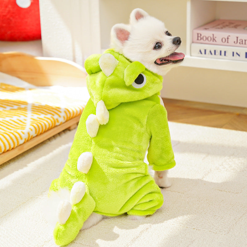 Plush Dinosaur Bee Pet Costume Soft Warm Perfect For Dog Cat Outfits Animal Onesie Halloween Easter Christmas Pets Cosplay Costume