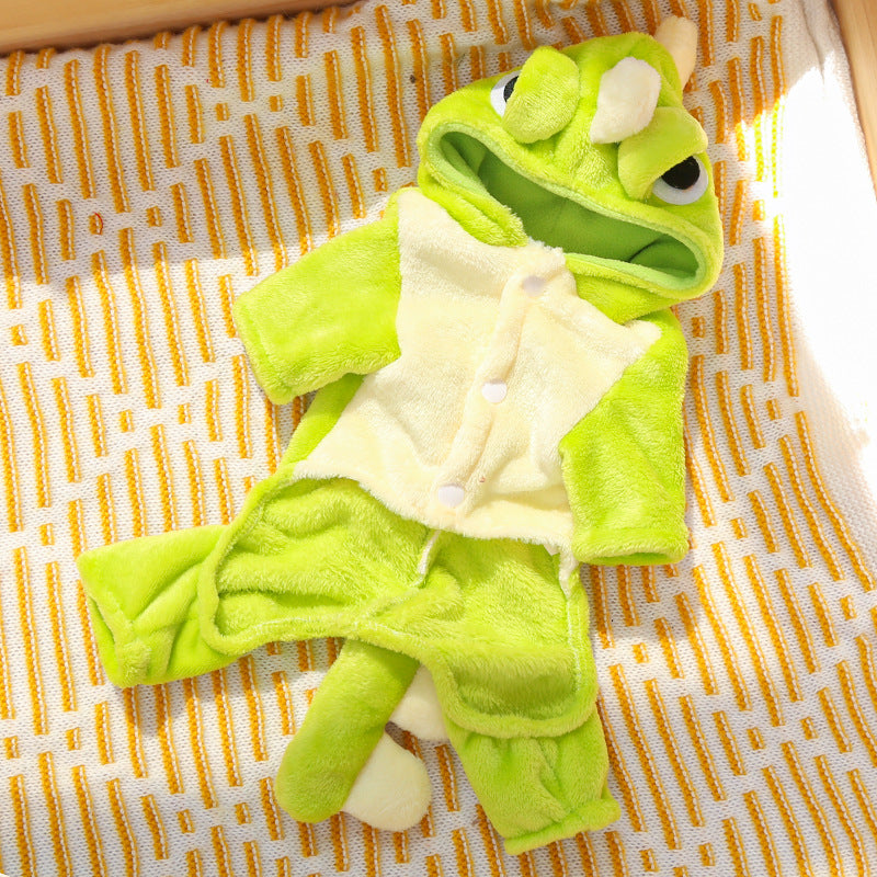Plush Dinosaur Bee Pet Costume Soft Warm Perfect For Dog Cat Outfits Animal Onesie Halloween Easter Christmas Pets Cosplay Costume