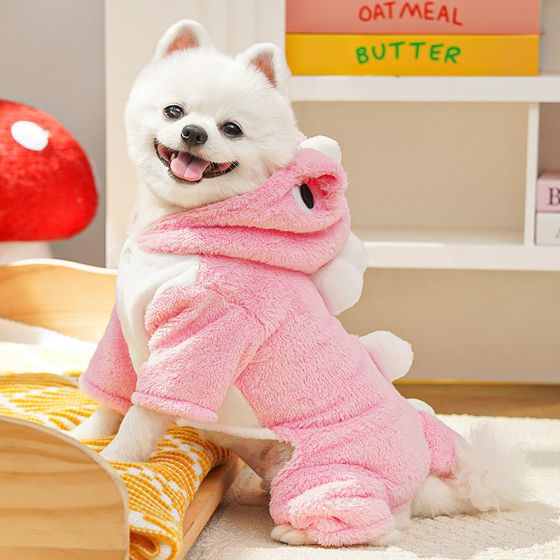 Plush Dinosaur Bee Pet Costume Soft Warm Perfect For Dog Cat Outfits Animal Onesie Halloween Easter Christmas Pets Cosplay Costume