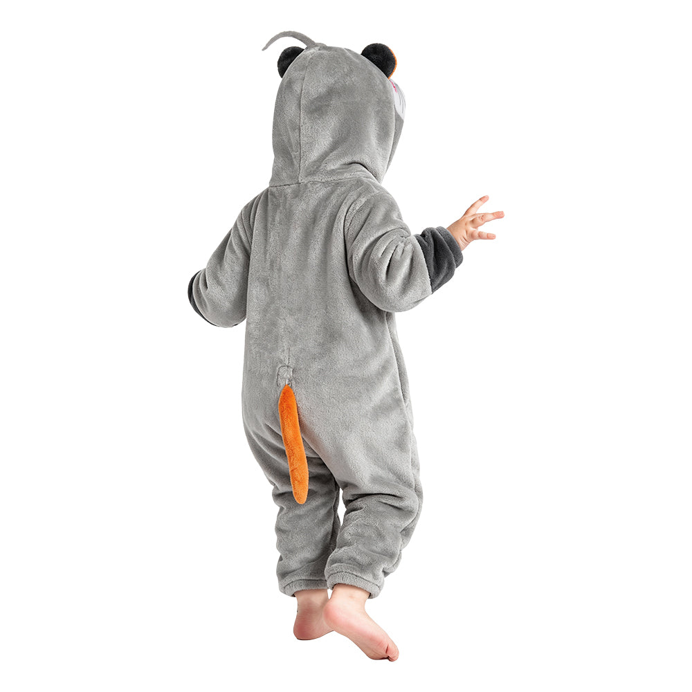   OLAOLA Baby Opossum Jumpsuit Pajamas Animal Onesie Toddler Romper Plush Dress Up Infant Outfits Halloween Suit