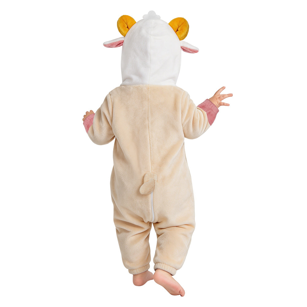 OLAOLA Baby Sheep Jumpsuit Pajamas Animal Onesie Toddler Romper Plush Dress Up Infant Outfits Halloween Suit