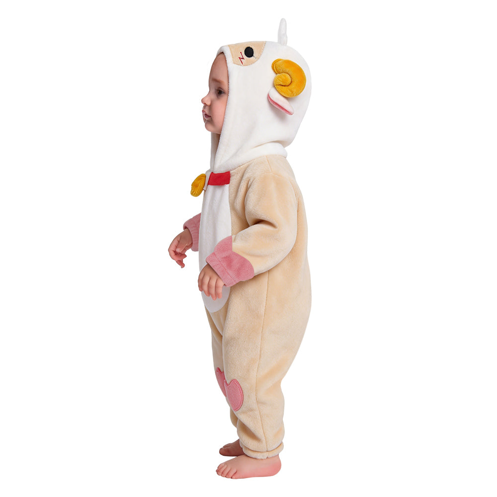 OLAOLA Baby Sheep Jumpsuit Pajamas Animal Onesie Toddler Romper Plush Dress Up Infant Outfits Halloween Suit